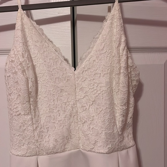 White Dress with Lace Detail - Picture 2 of 5